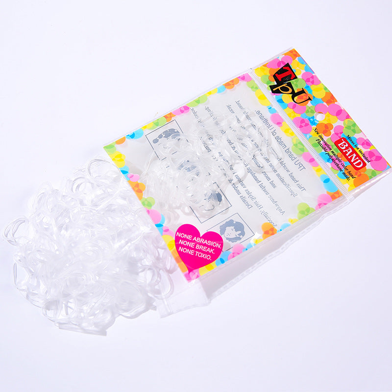 Wholesale Bagged children's does elastic circle cute disposable children's rubber band